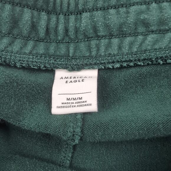 American Eagle Pants Mens Medium Green Joggers Tapered Lounge Drawstring Casual - Picture 4 of 9